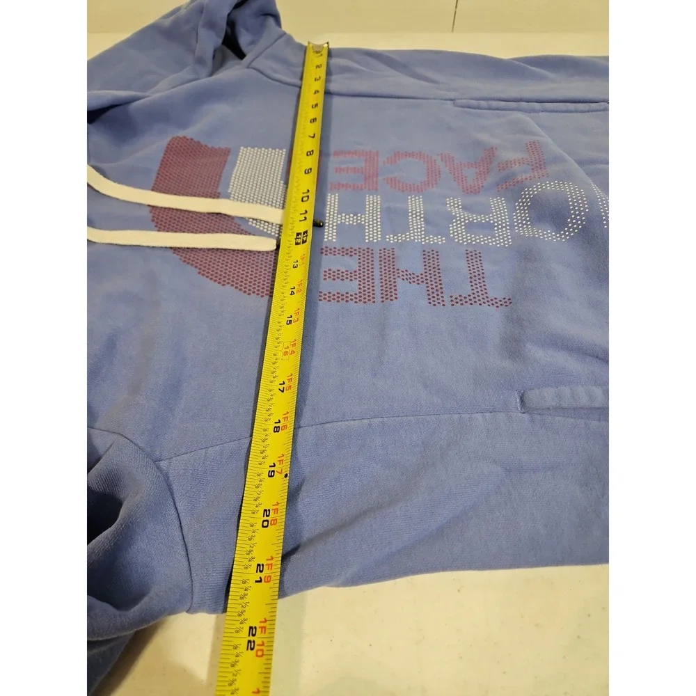 The North Face Hoodie Womens Large Blue Long Sleeve Logo Sweatshirt (629